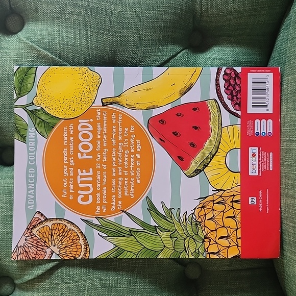 Cute Food Advanced Coloring Book - Picture 2 of 4